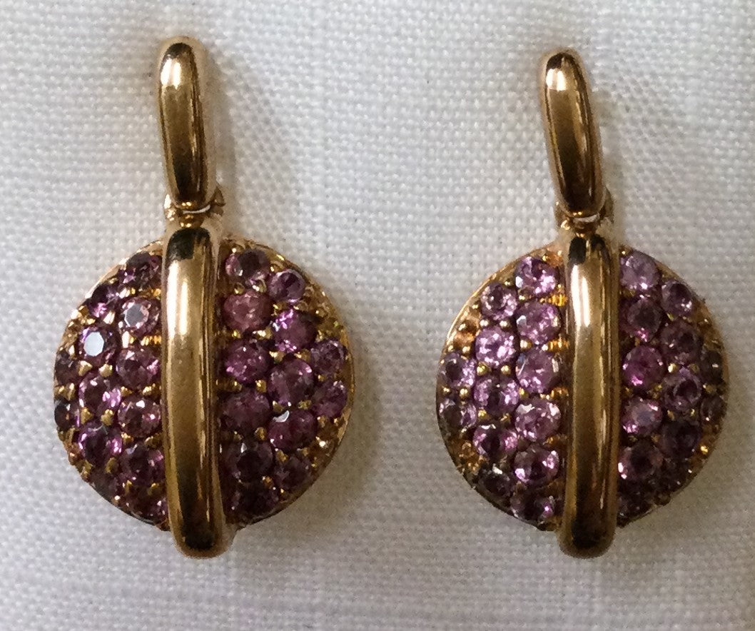 9ct Rose Gold Rhod Rnd Pave Studs