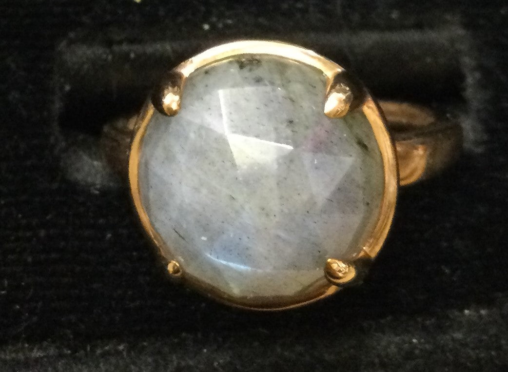 9ct Rose Gold Gry Labradorite Ring