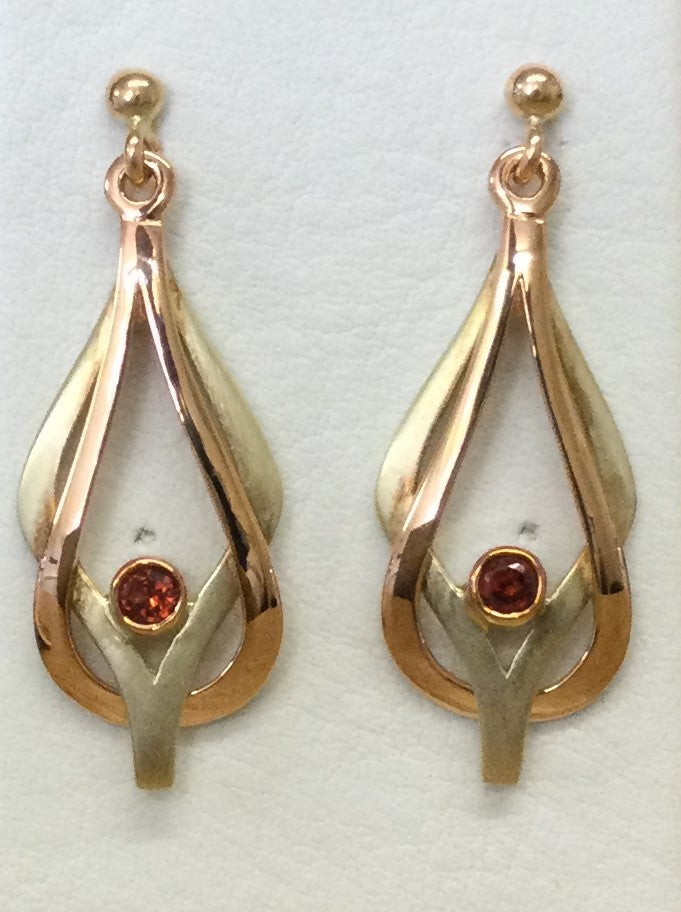9ct white and rose gold Reef Knot-Garn-Drops