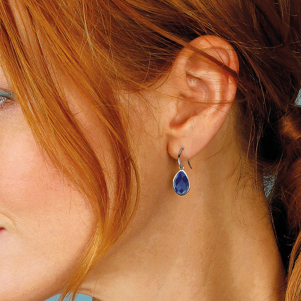 Coast Pebble Stone Lapis Drop Earrings