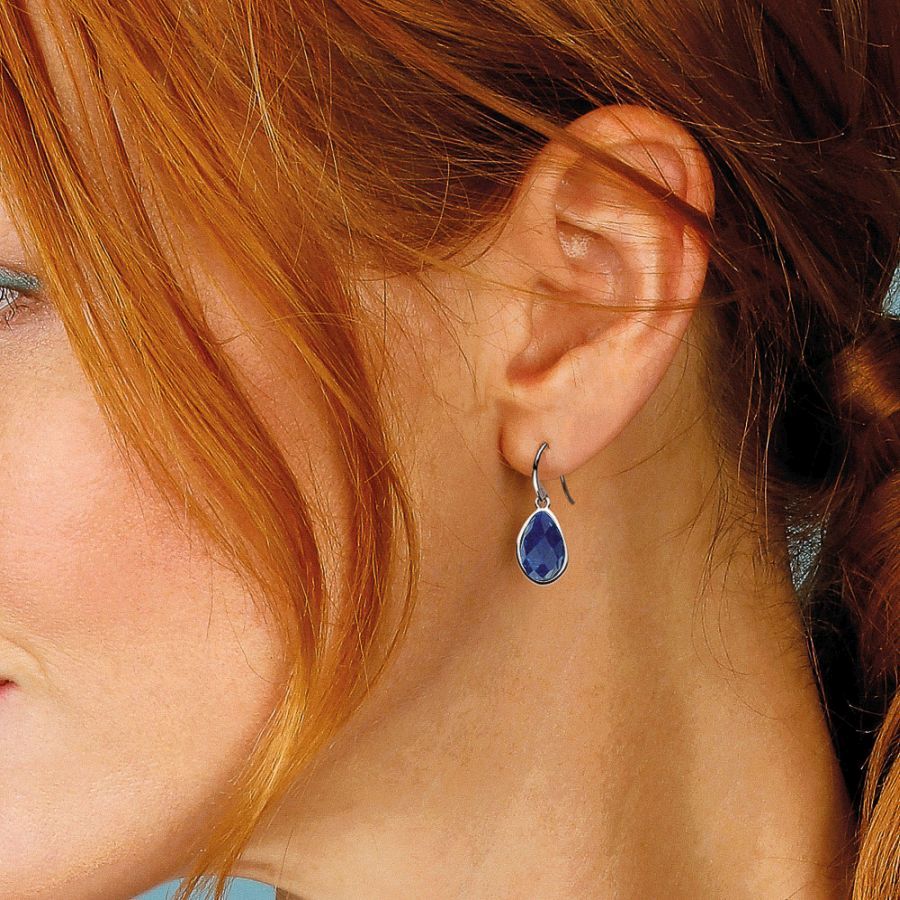 Coast Pebble Stone Lapis Drop Earrings