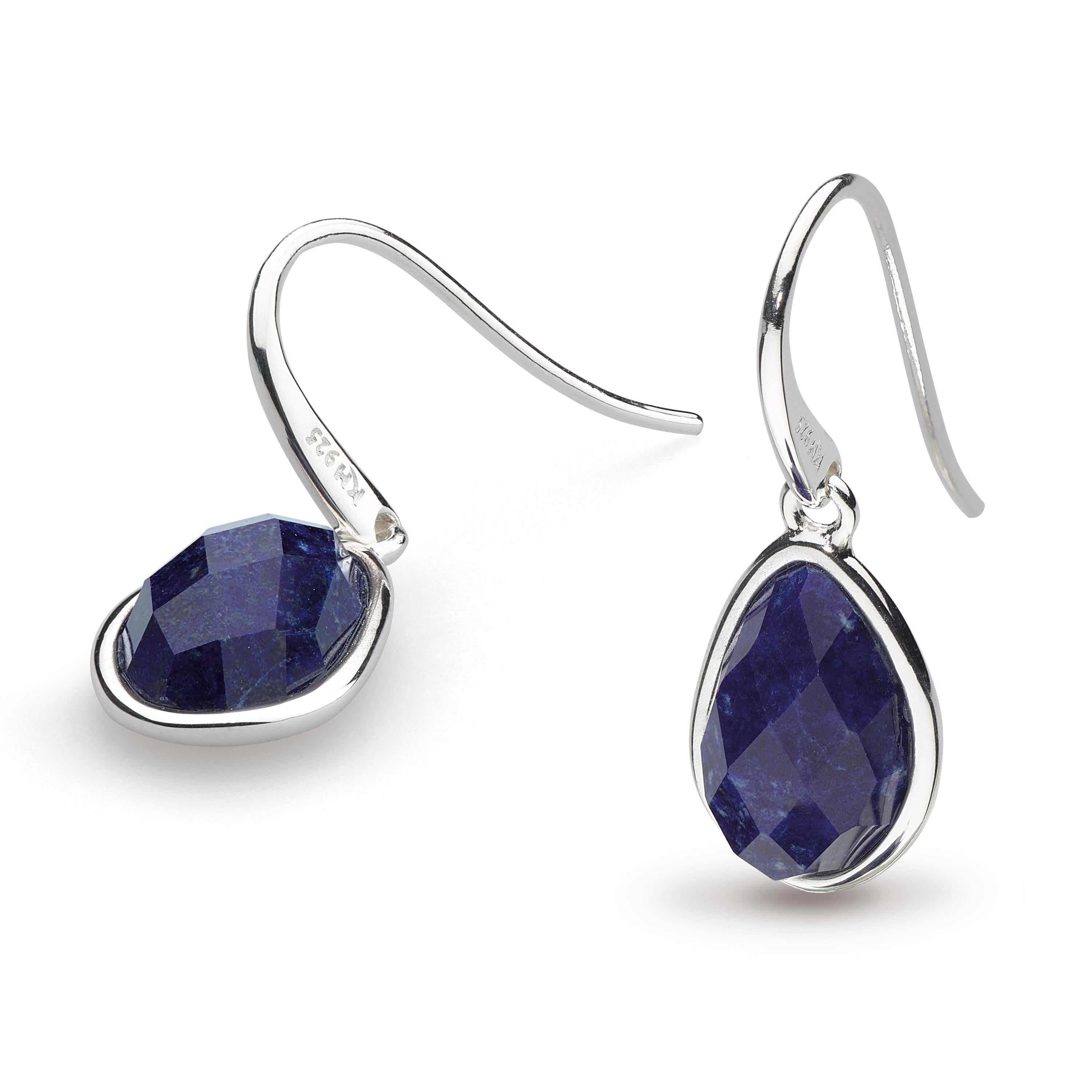 Coast Pebble Stone Lapis Drop Earrings