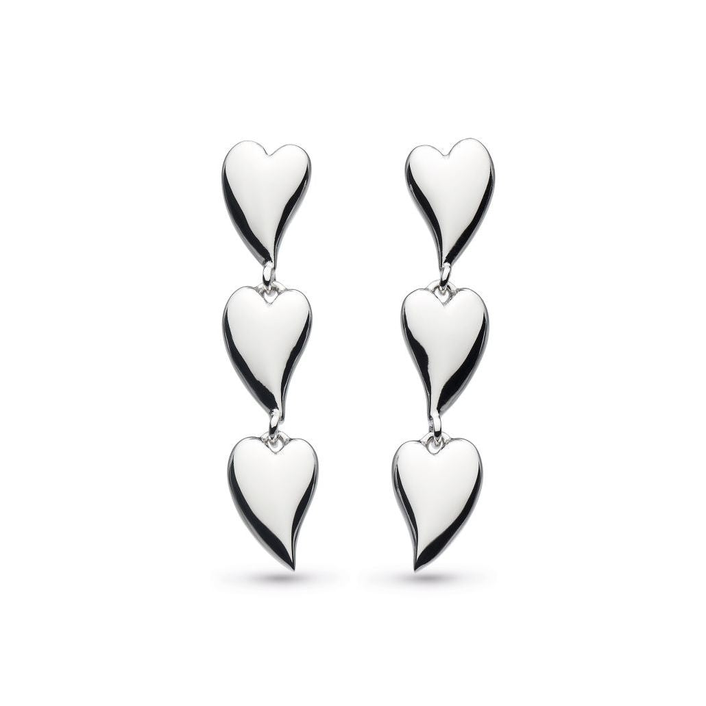 KH Silver Desire Kiss Link Heart Drop Errngs