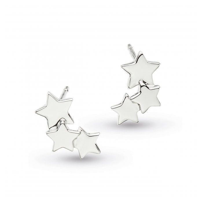 Silver Stargazer Galaxy Stud Earrings