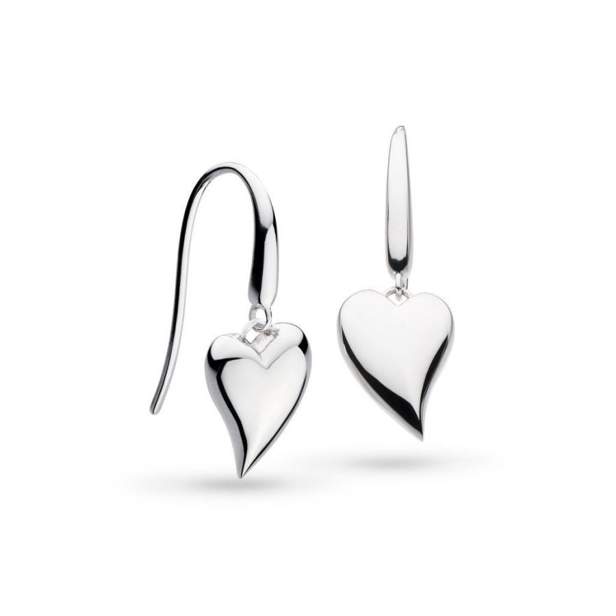 Silver Desire Cherish Heart Drop Earrings