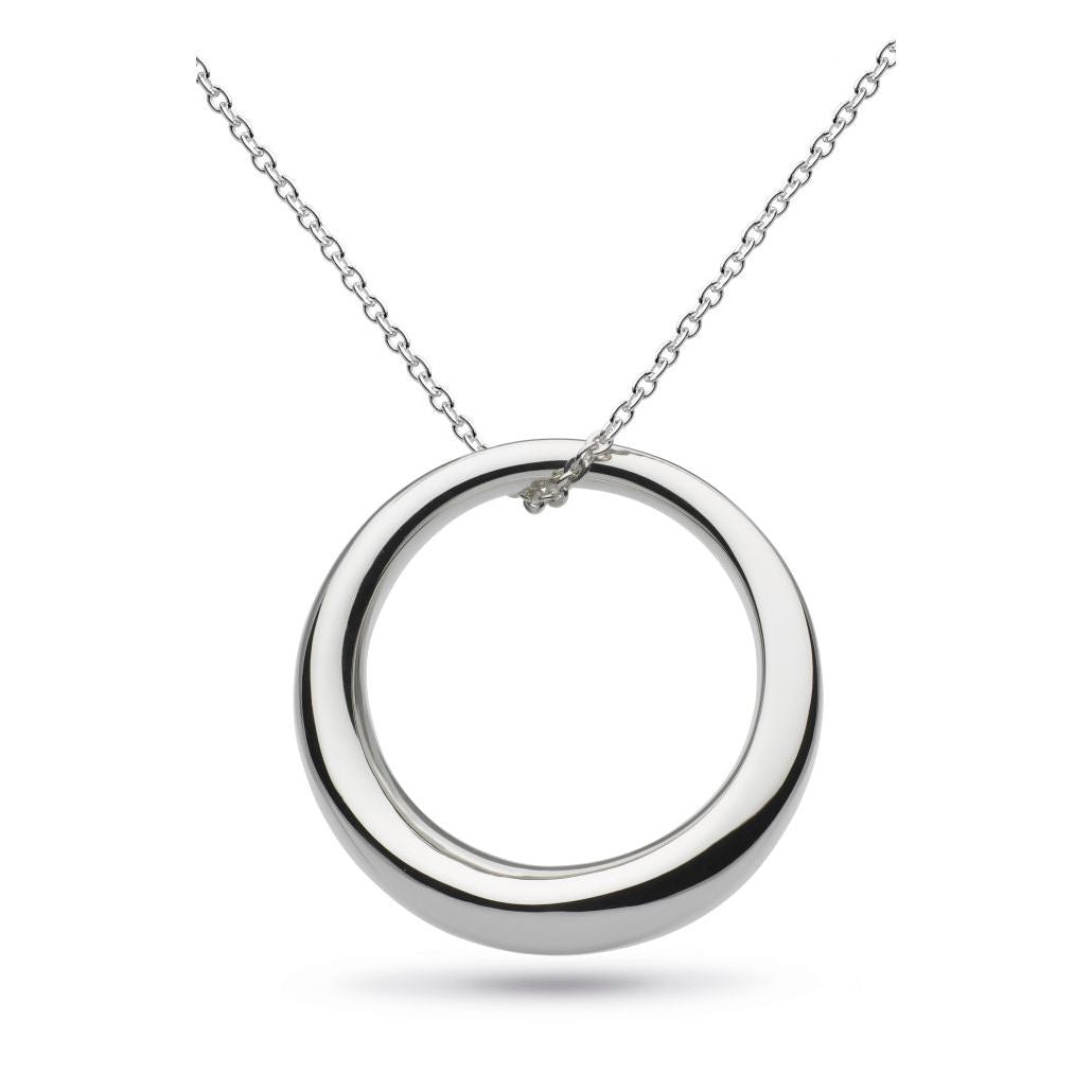 Silver Bevel Cirque Heavy Necklace