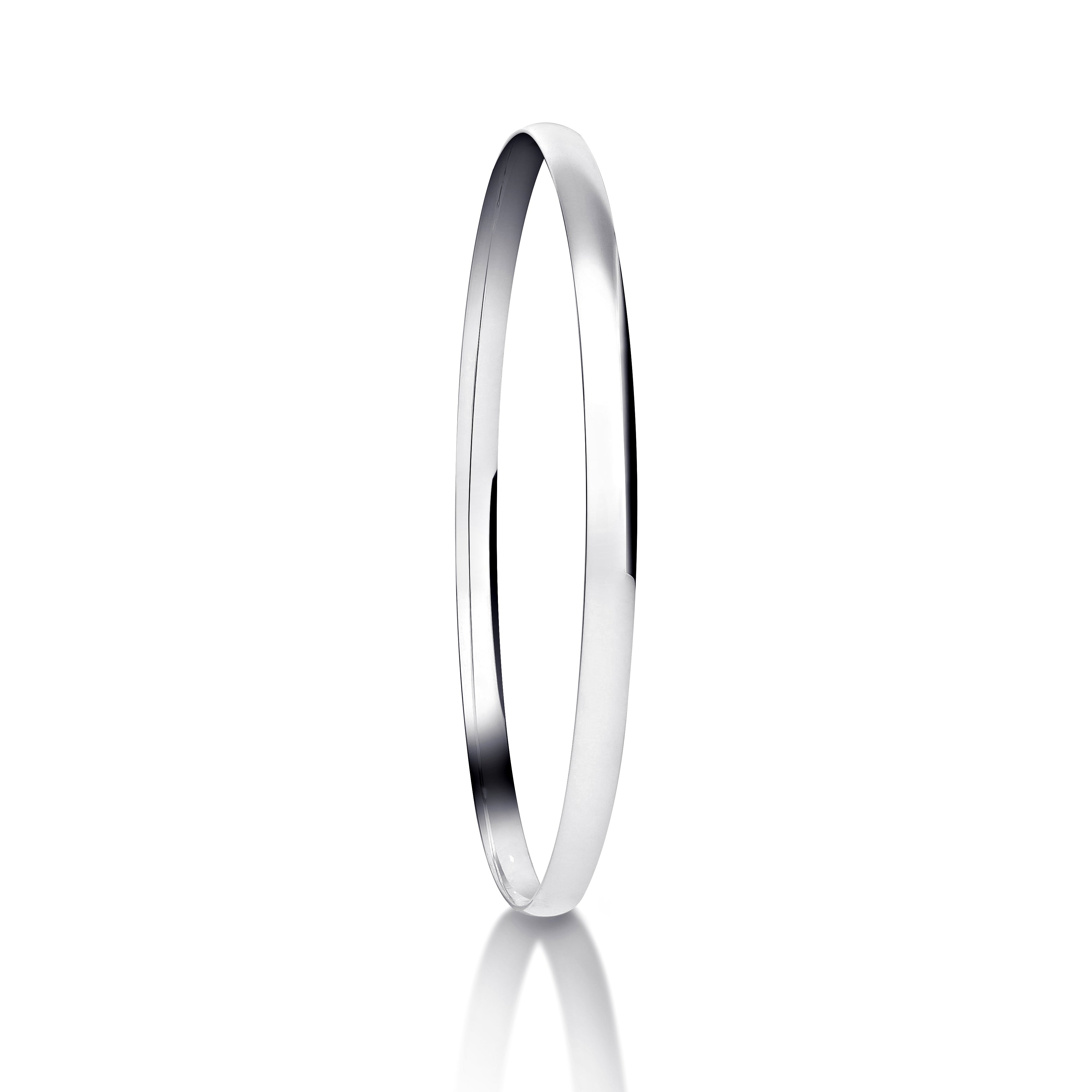 Silver Plain Court Bangle