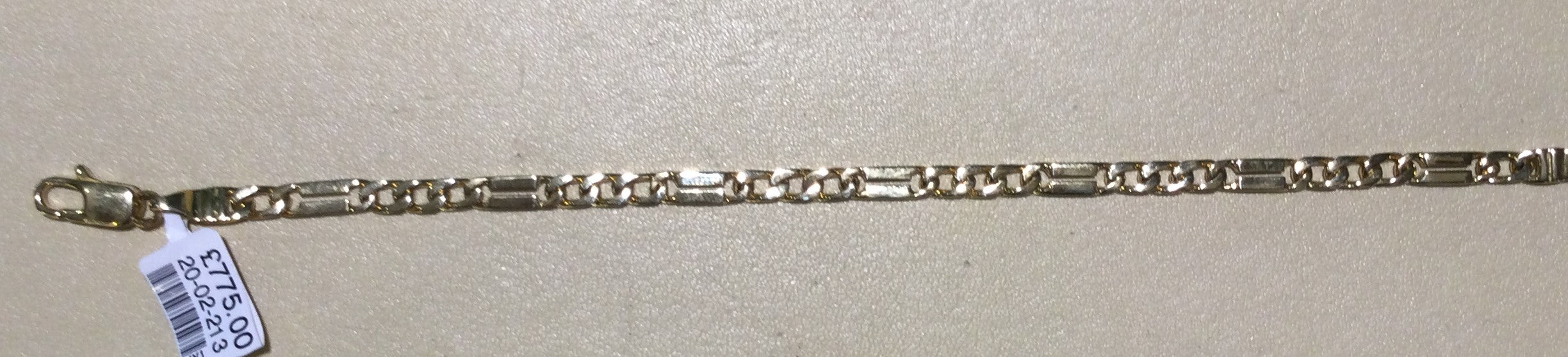 9ct Yellow Gold Slot&Curb Link 45cm