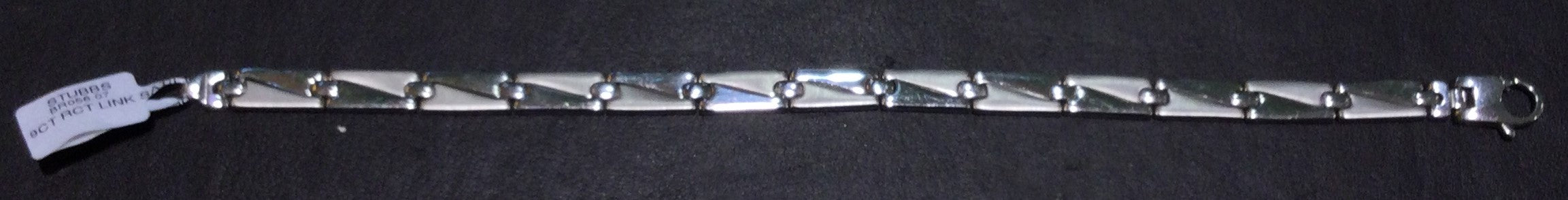 9ct gold  Rct Link Sat/Pol Blt