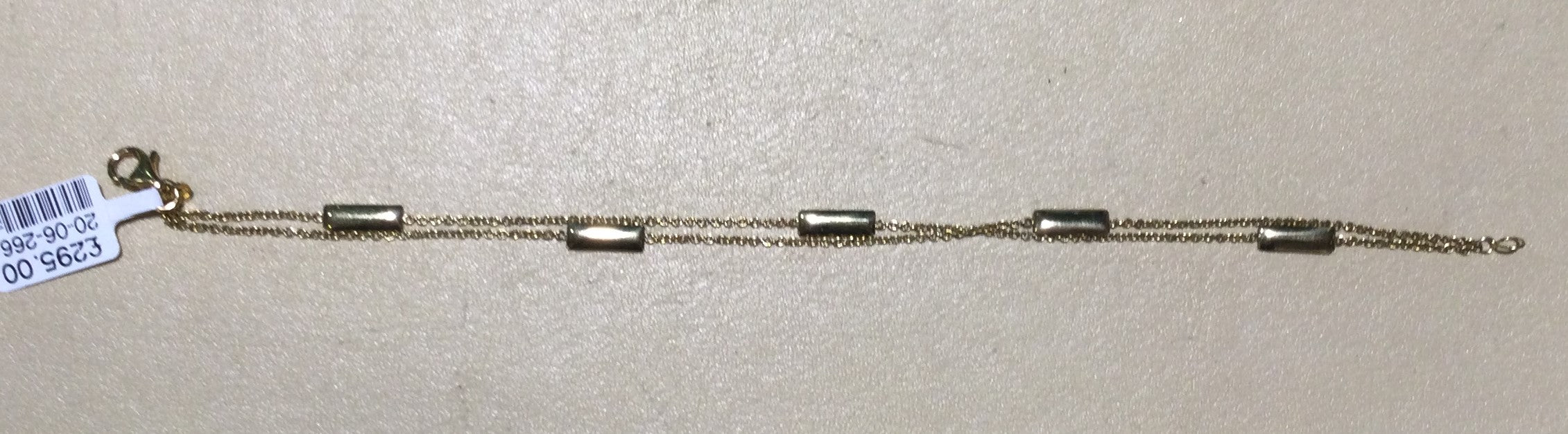 9ct Yellow Gold 2row Mini Dog Tags