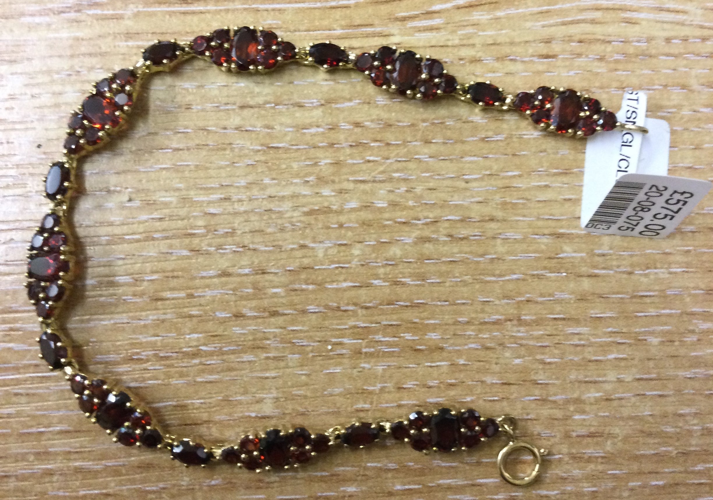 9ct Yellow Gold Garnet Clust/Sngl/Clu