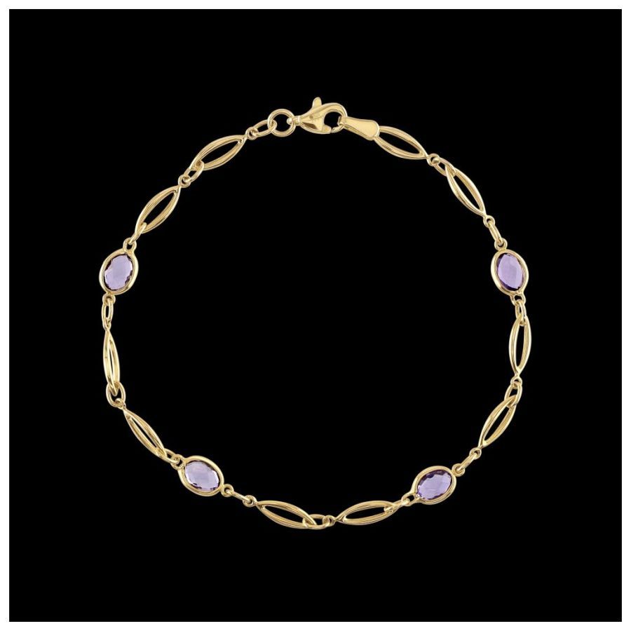 9ct Yellow Gold Ovlam&Gld Marq Motif