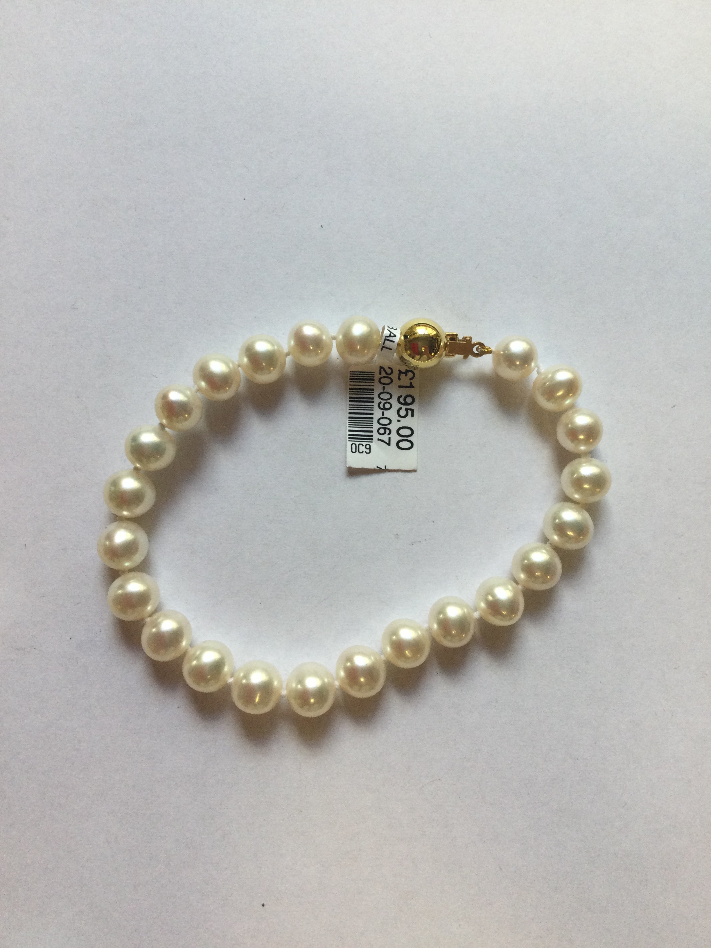7-7.5mm Cfwp 9ct Yellow Gold 9mm Ball