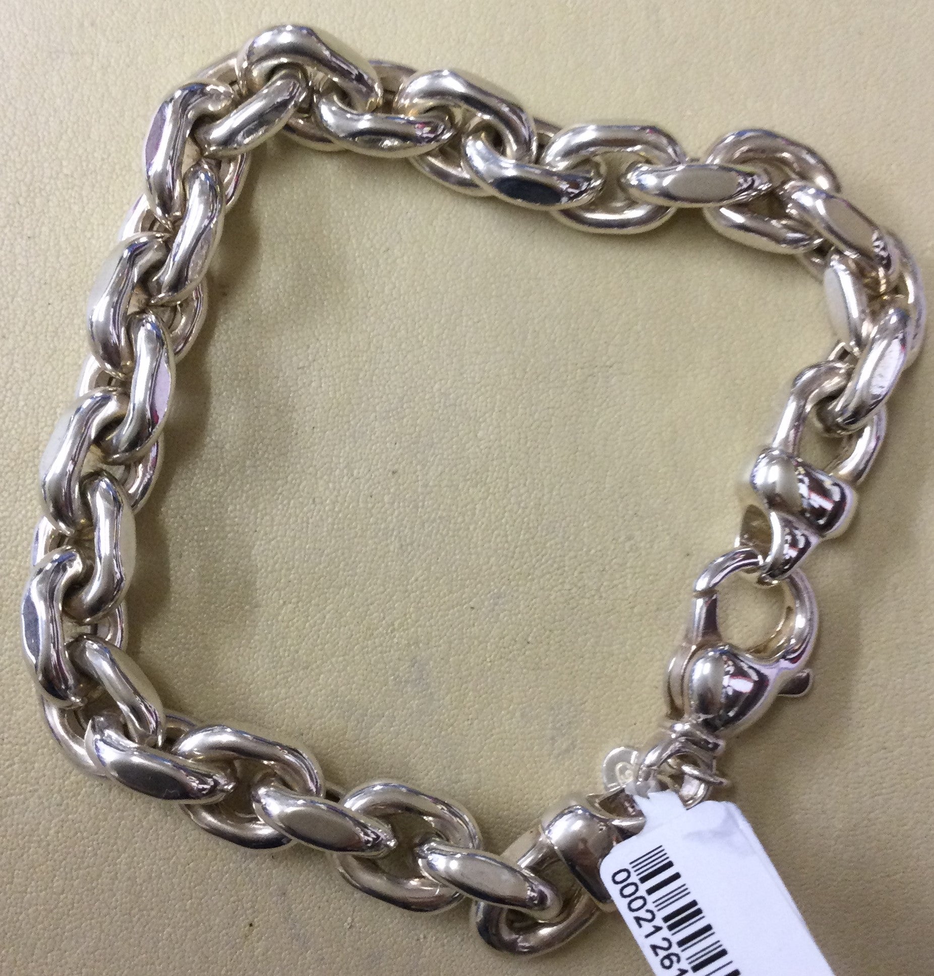 Silver Lapped Pol Ovl Link B