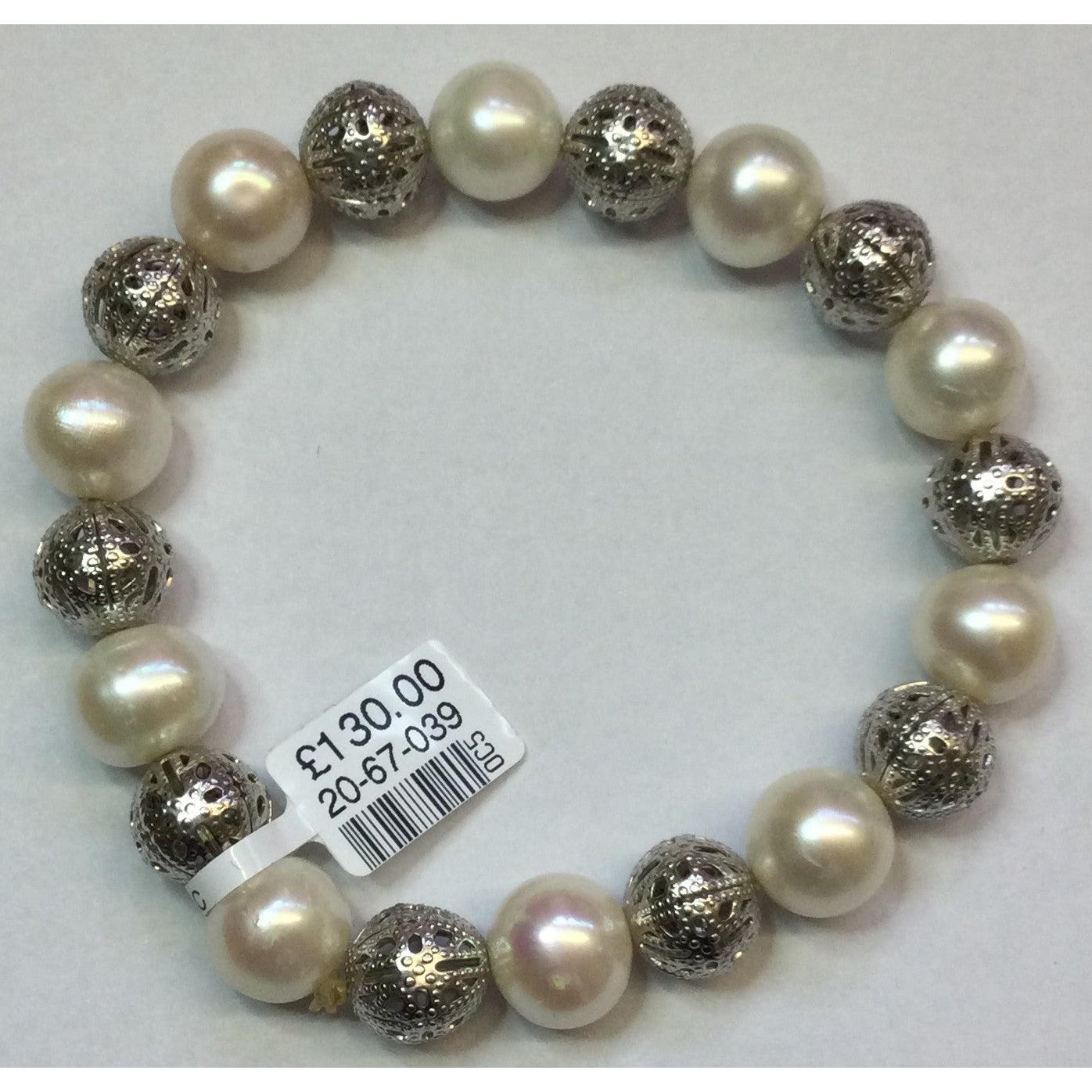 Silver Rh Cfwp Elastic Brac
