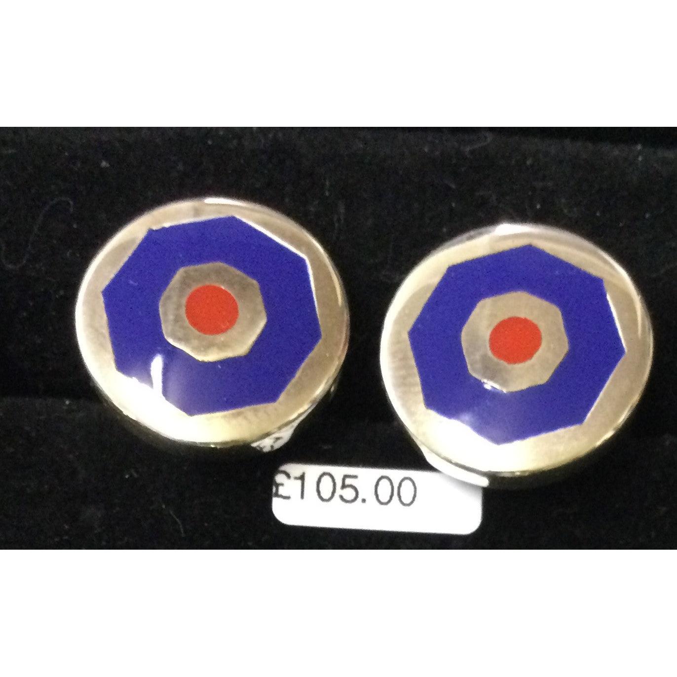 Silver Enameled Cufflinks