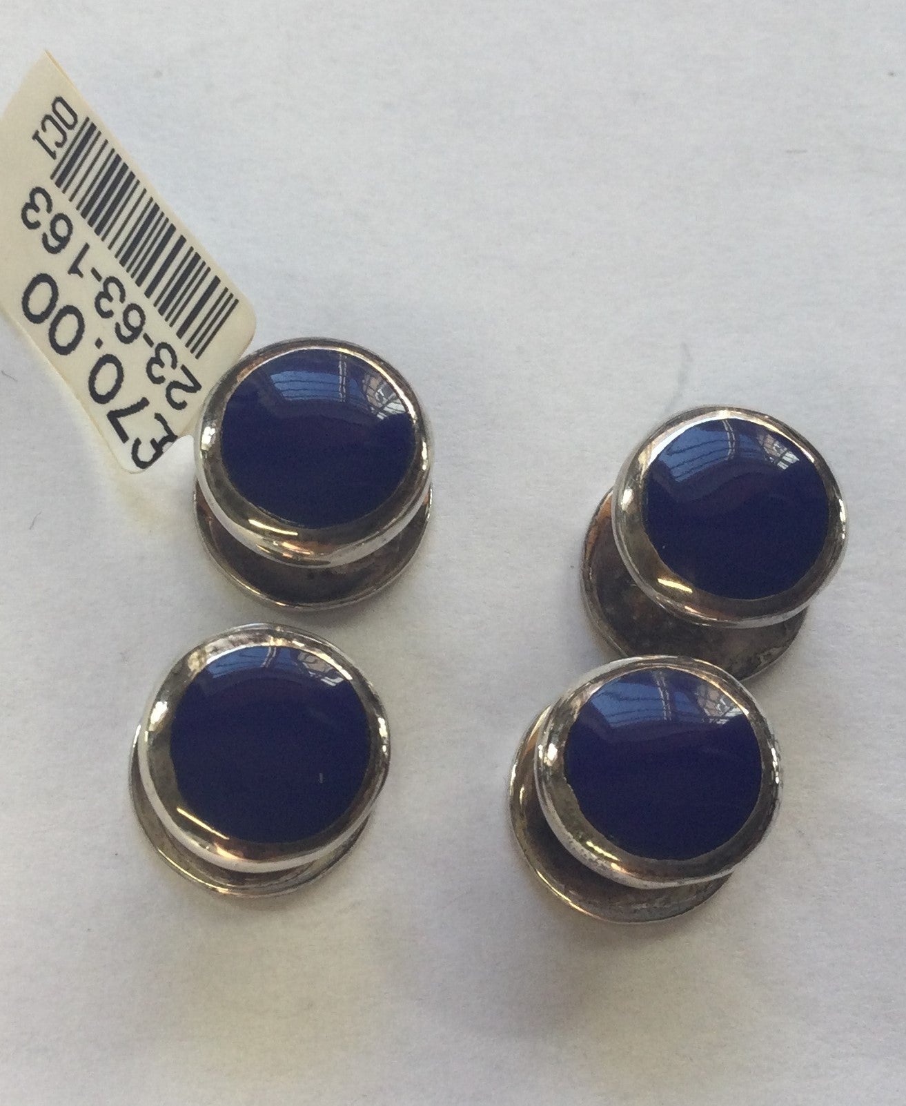 Silver (Set 4) Lapis Studs
