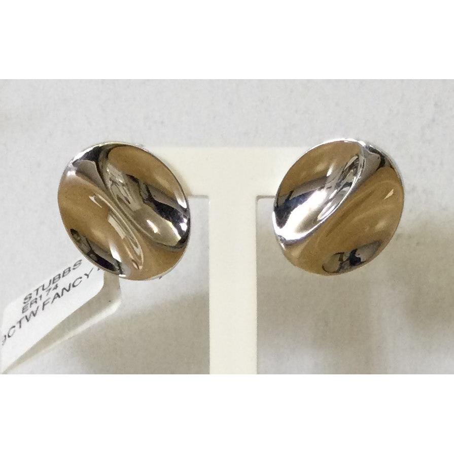 9ct White Gold Fancy Earrings Studs