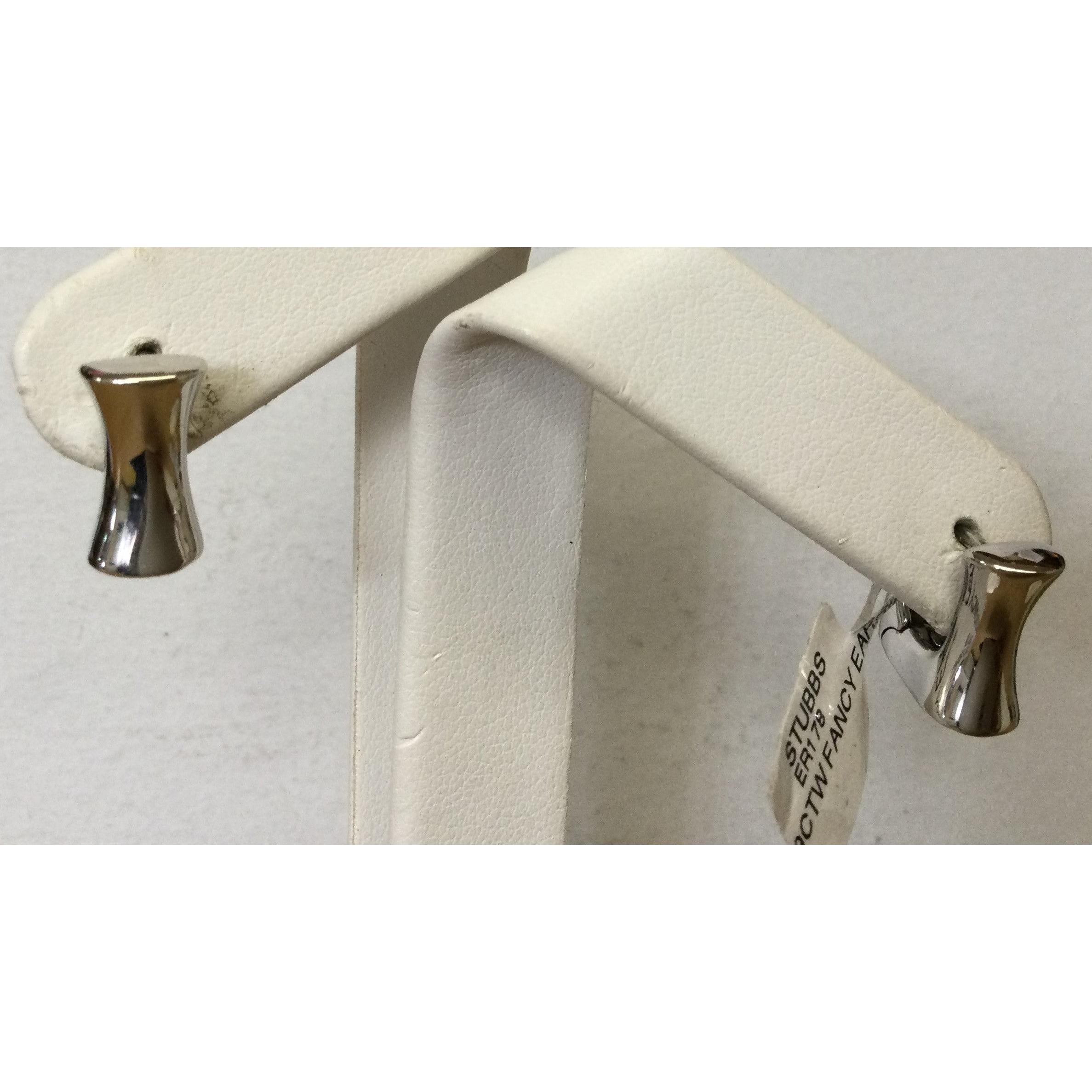 9ct White Gold Fancy Earrings Studs