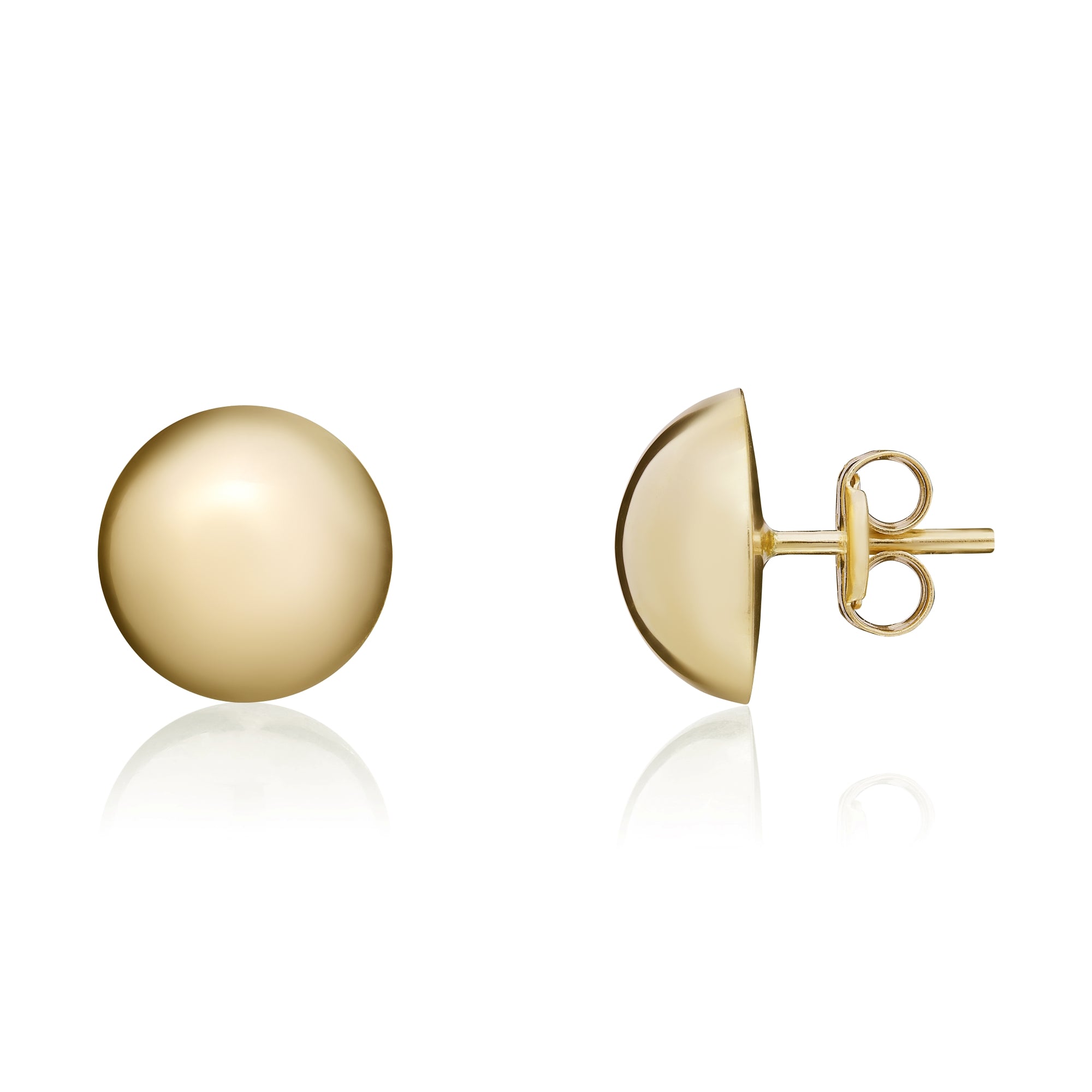 9ct Yellow Gold Button Stud