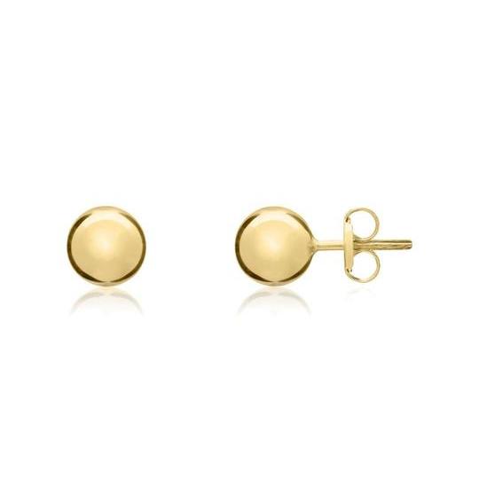 9ct Yellow Gold 6mm Ball Stud Earrings