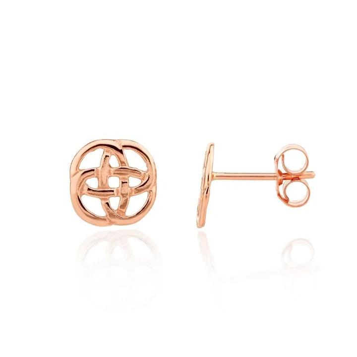9ct Rose Gold Celtic Style Stud