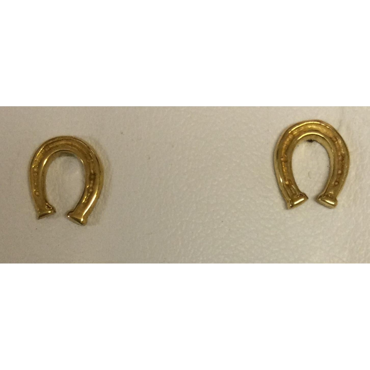 9ct Yellow Gold Horse Shoe Stud