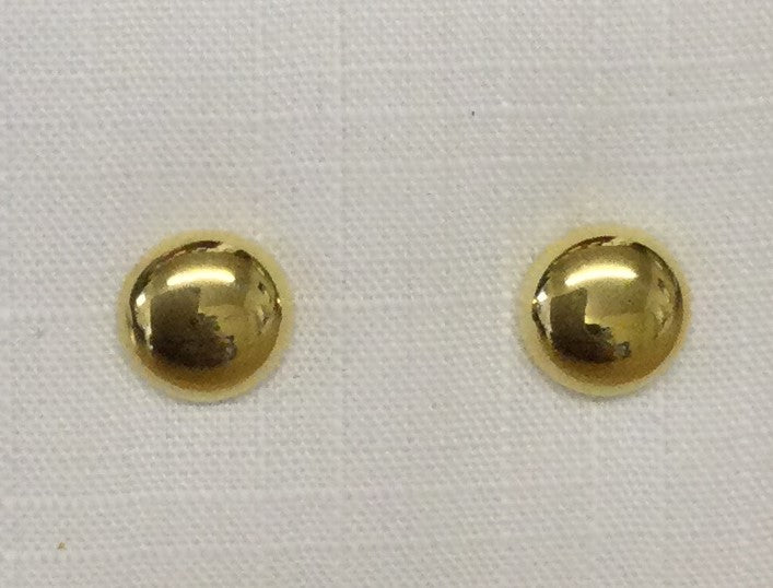 9ct Yellow Gold Button Studs