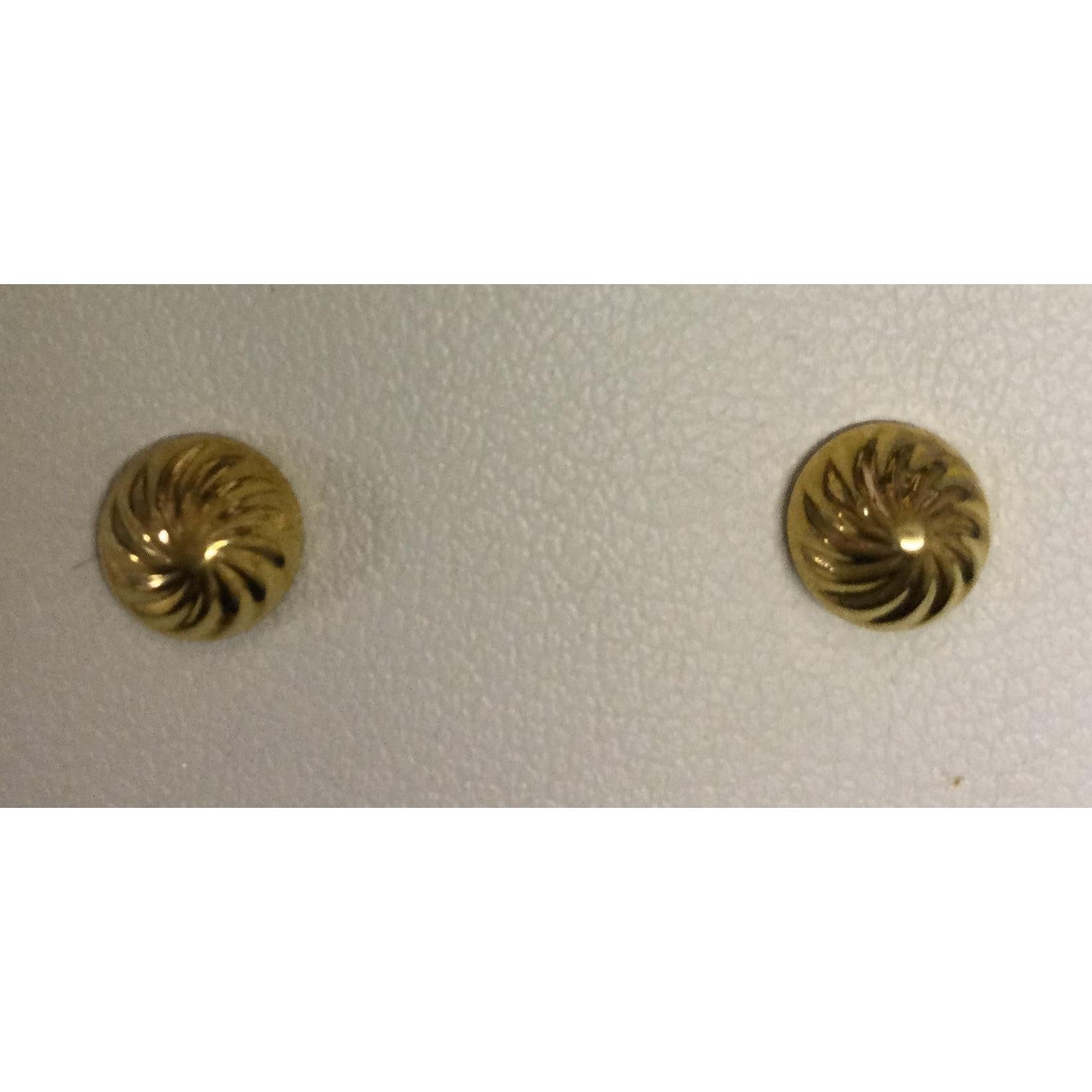 9ct Yellow Gold Swirl Stud