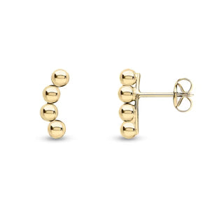 9ct Yellow Gold 4ball-Sml-Crvd Stud