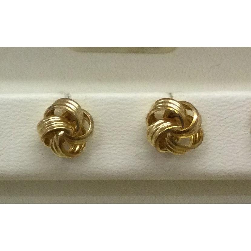 9ct Yellow Gold Ribbed Loops Knot