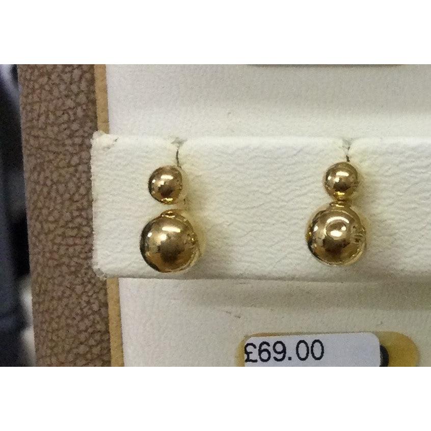 9ct Yellow Gold Double Ball Studs