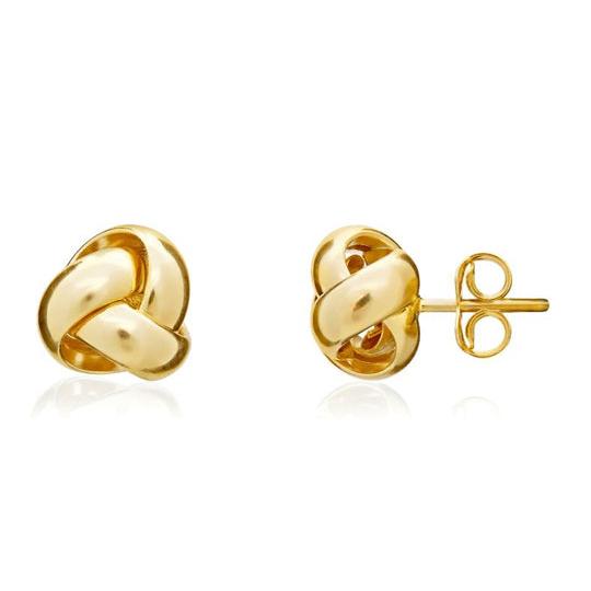 9ct Yellow Gold Polished Knot Stud Earrings 9mm