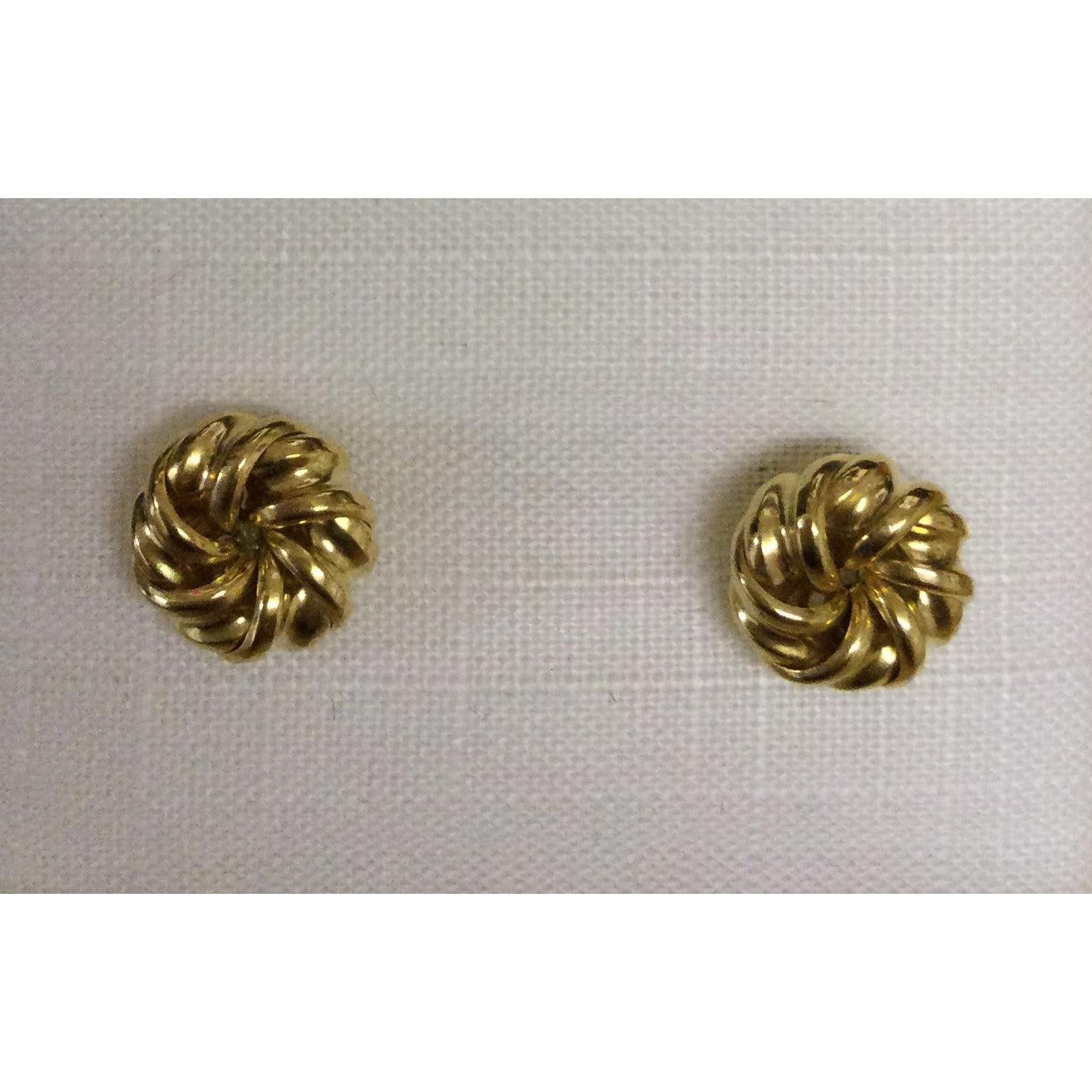 9ct Yellow Gold Ribbon Knot Stud