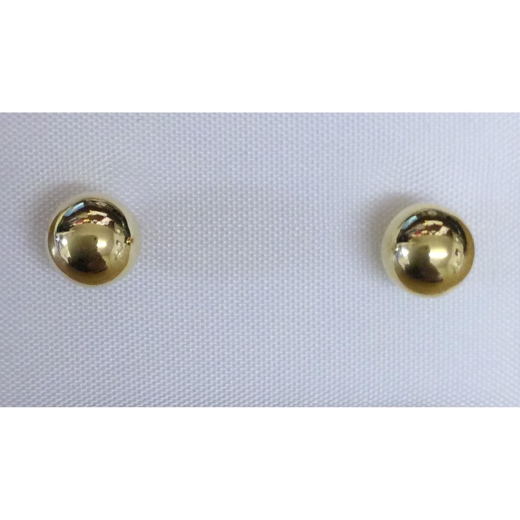 9ct Yellow Gold 6mm Ball Stud