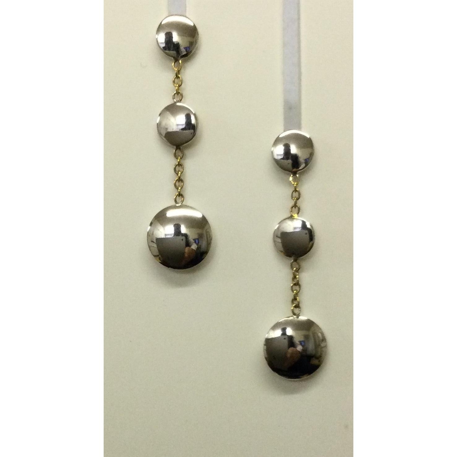 9ct White Gold Disc + Chain Drop
