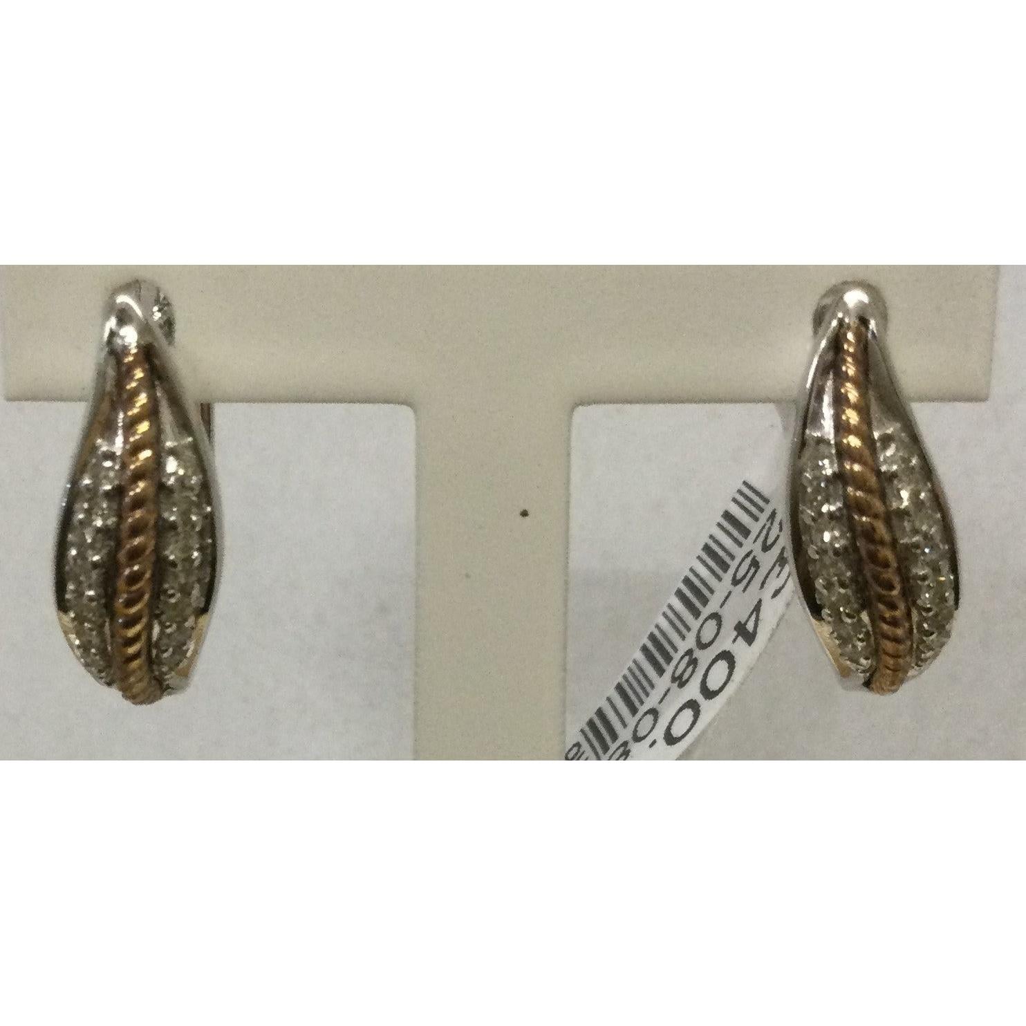9ct white gold vintage style diamond drop earrings
