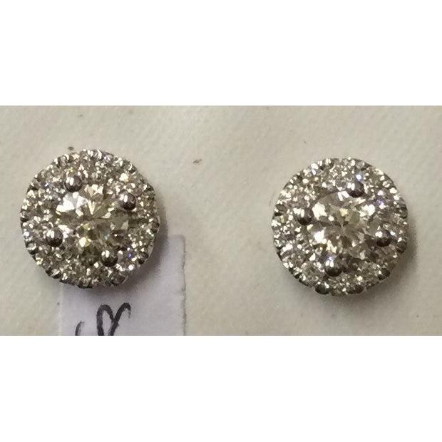 0.74ct 18ct White Gold 13dia-Rnd-Stud