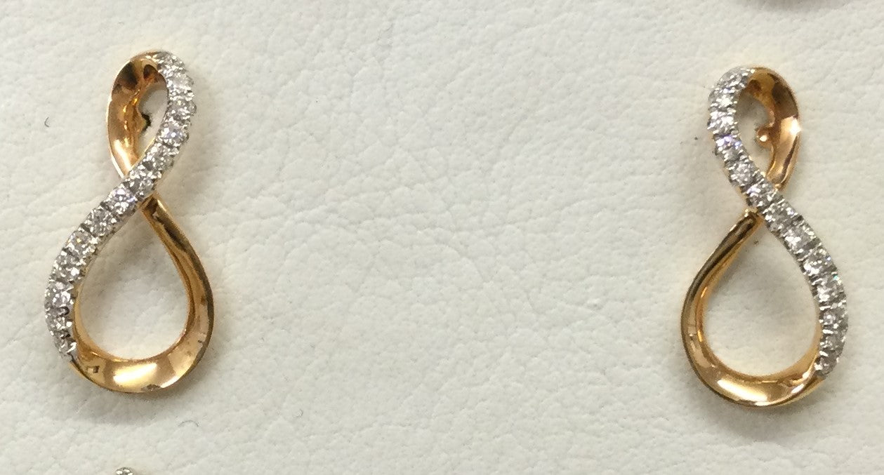 18rw Dia Infinity Studs