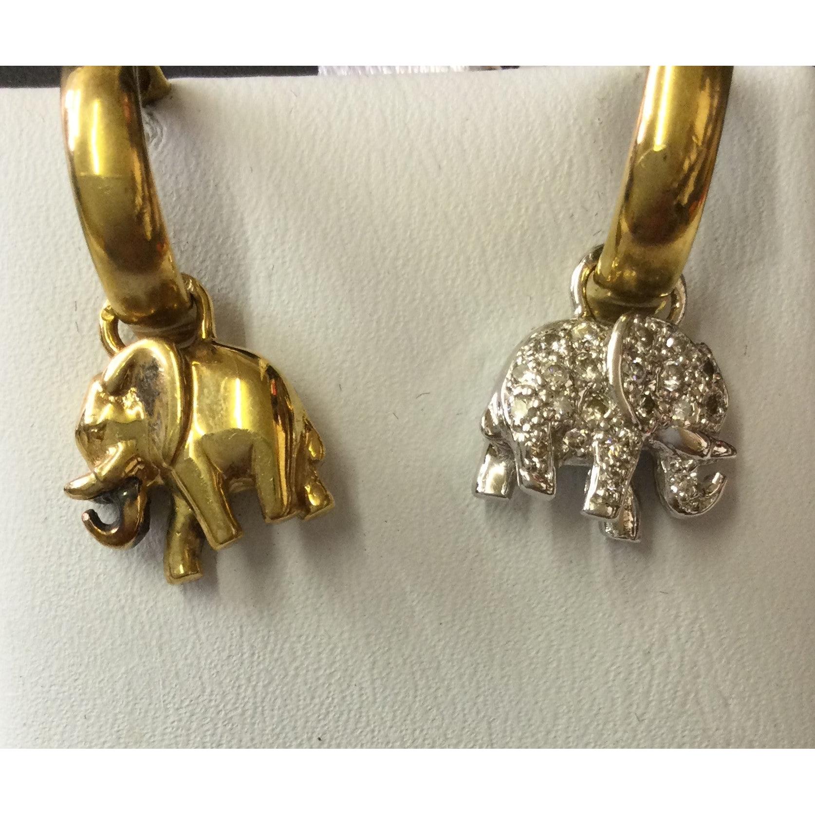 18ctyw Dia Elephants