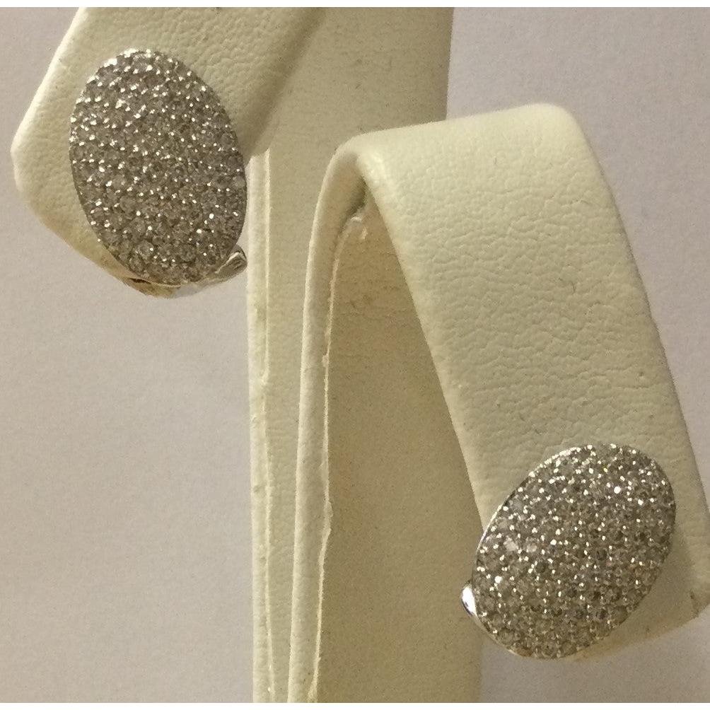 18ct White Gold Ov Dia Encrusted St