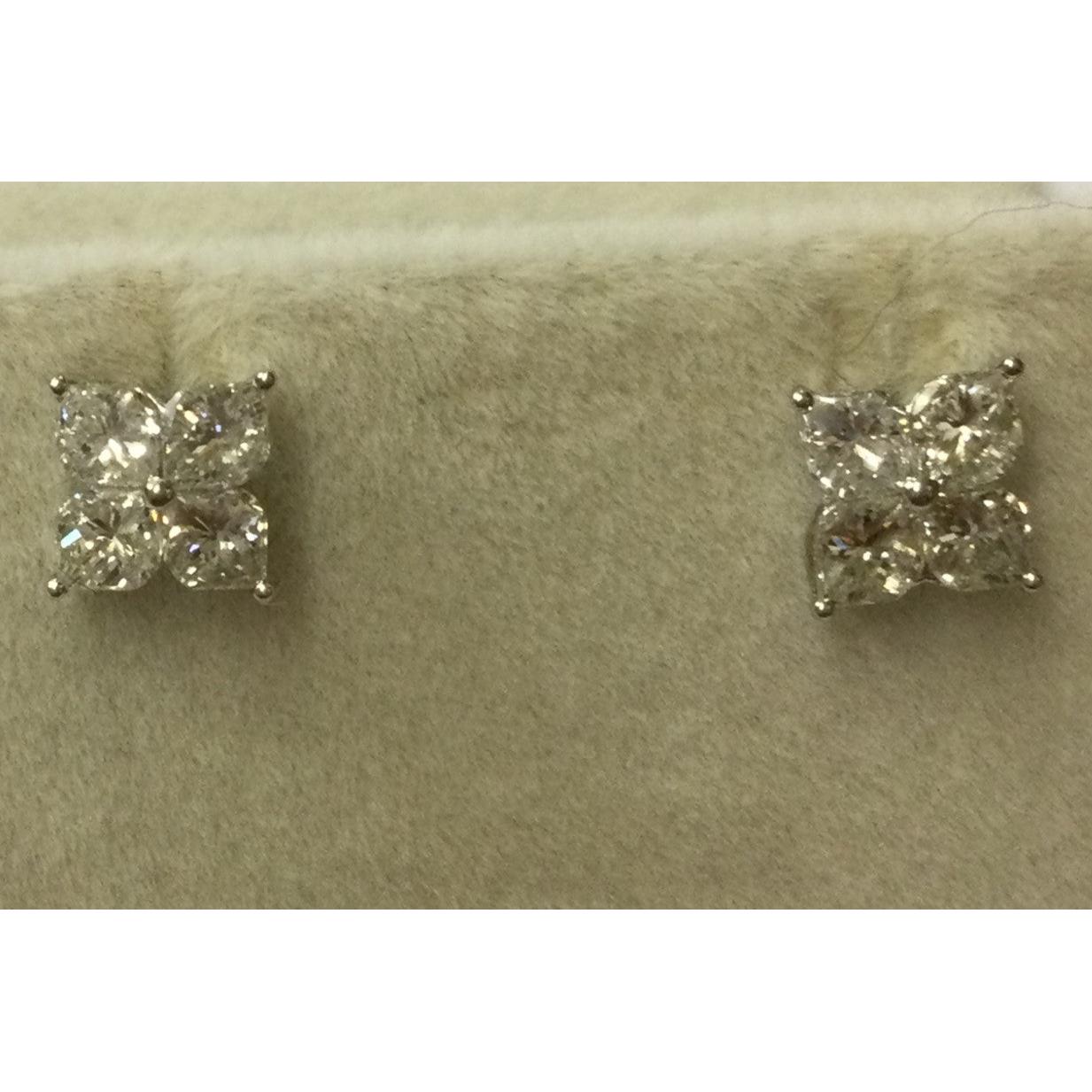 18ct White Gold Mrq4dia Stud    1.05