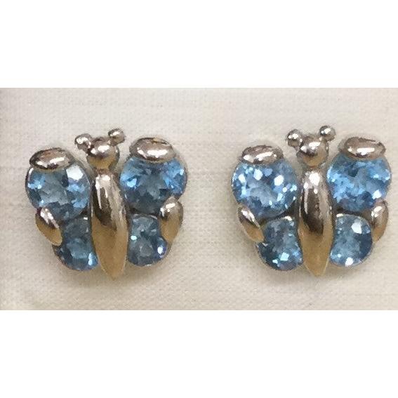 9ct White Gold B.Top Studs