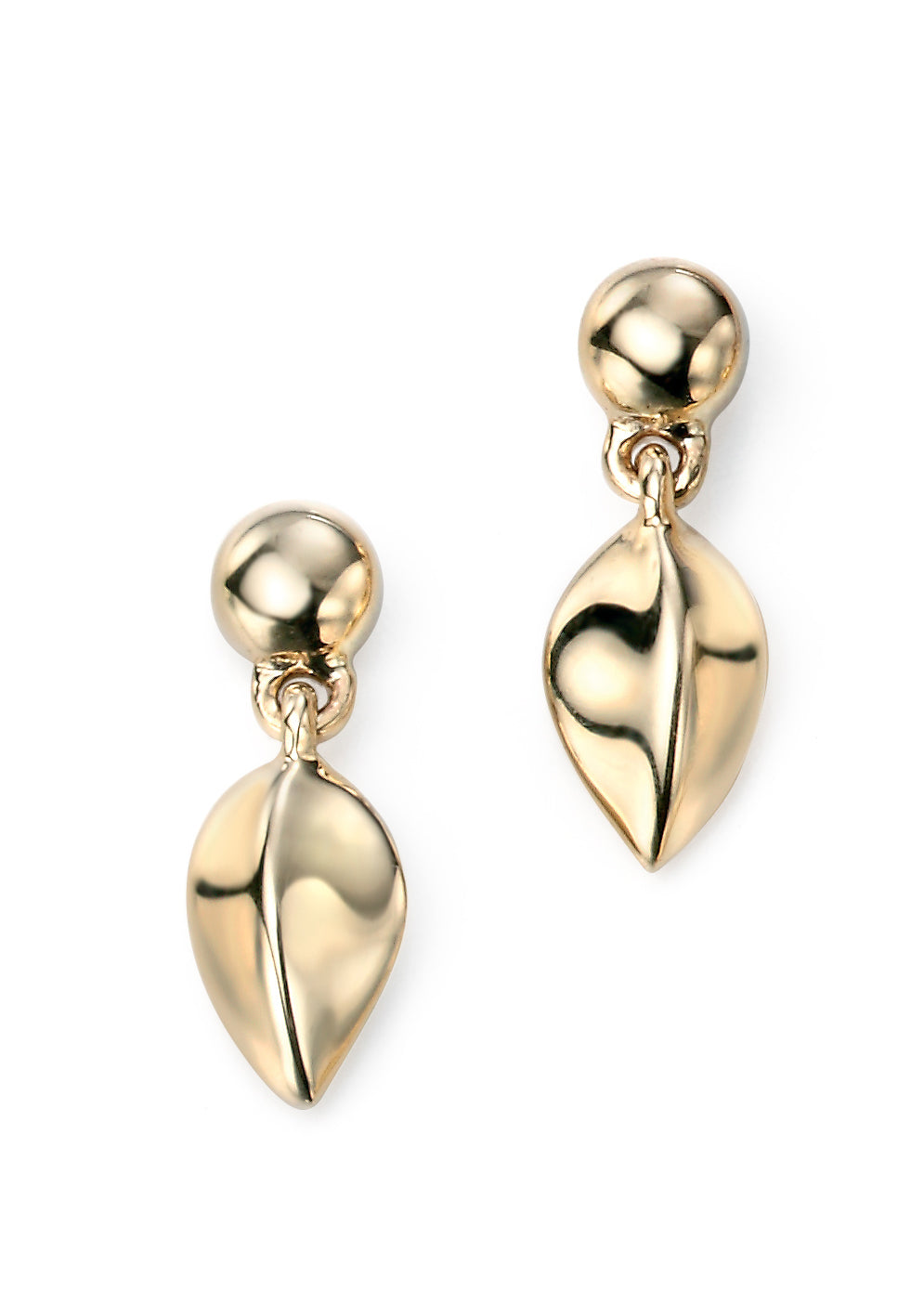 9ct Yellow Gold Leaf Drop