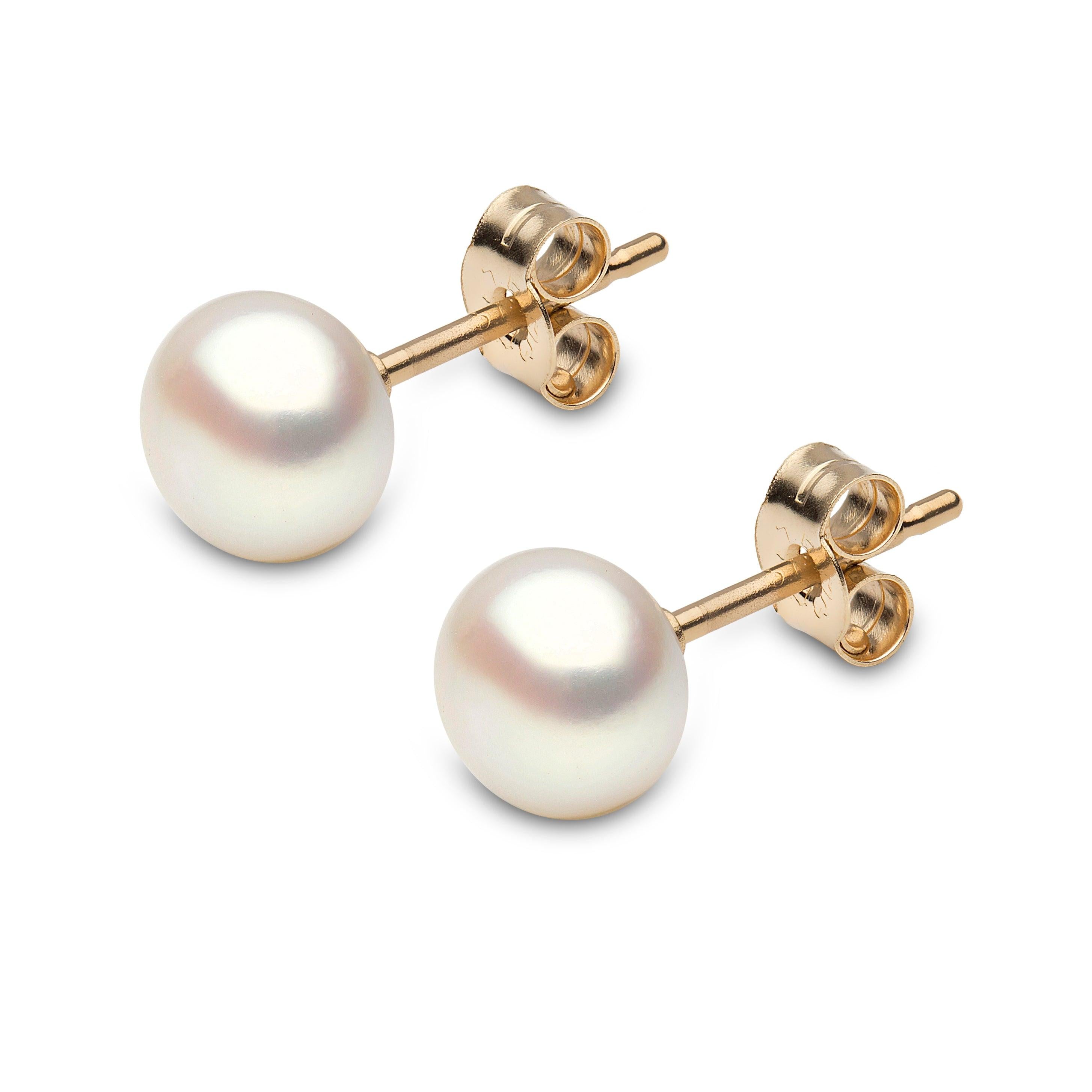 9ct gold 7x6.5mm Cfwp Stud