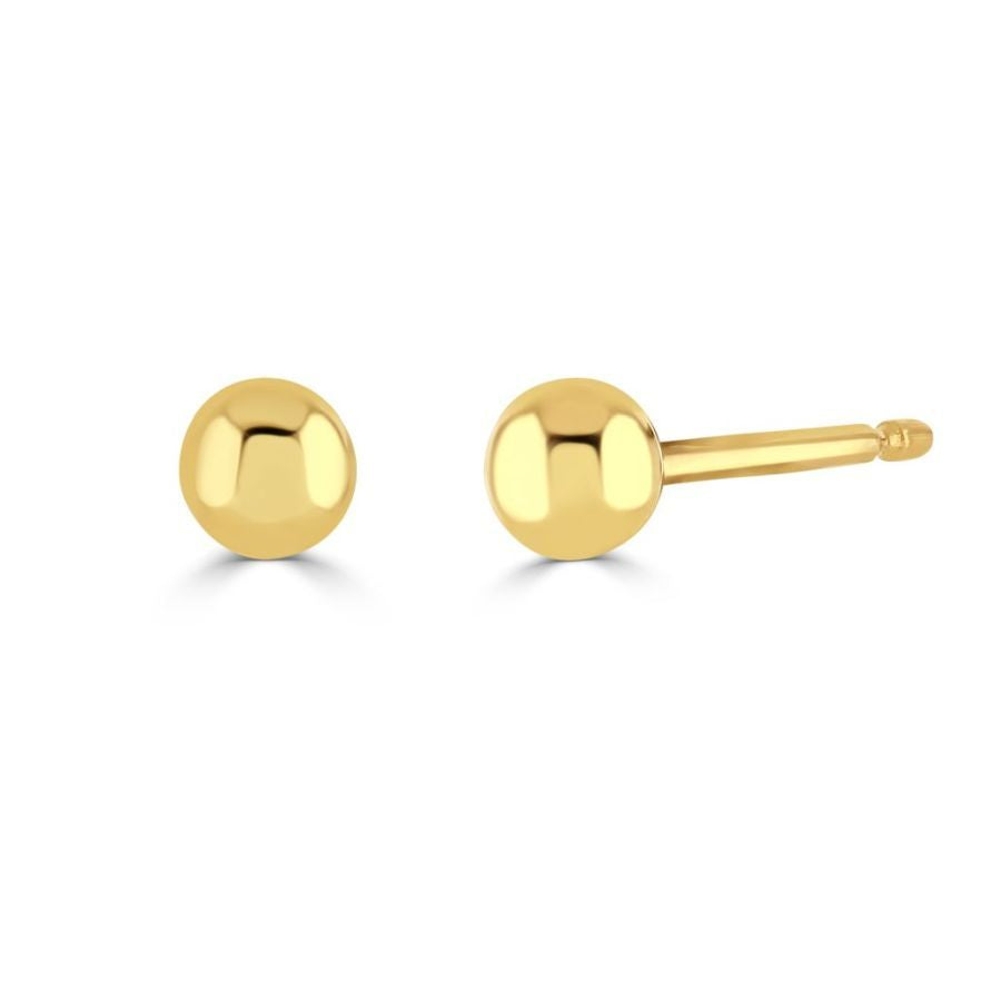 18ct Yellow Gold 3mm-Ball Stud