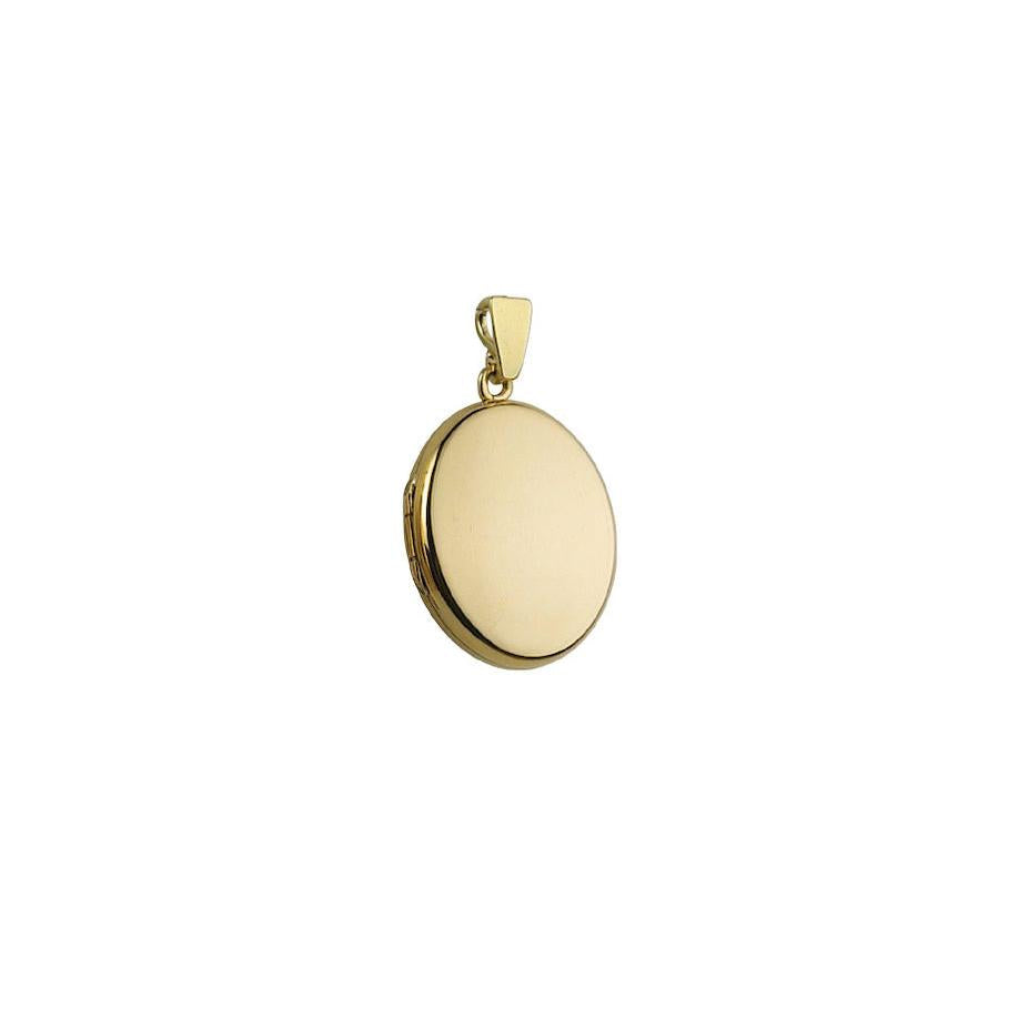 9ct gold  Sml Ov Pln Lckt