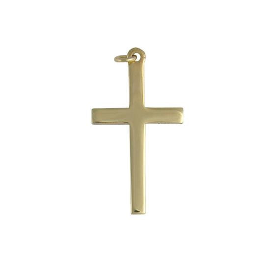 9ct Yellow Gold Cross 62 N.Ch