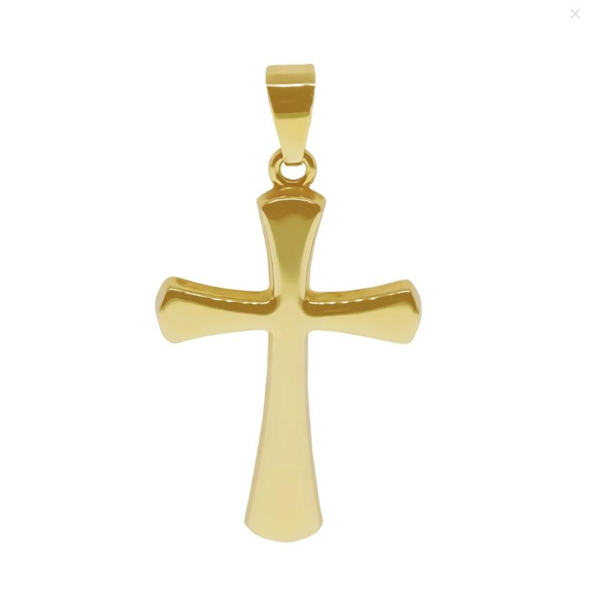 9ct Yellow Gold Plain Cross