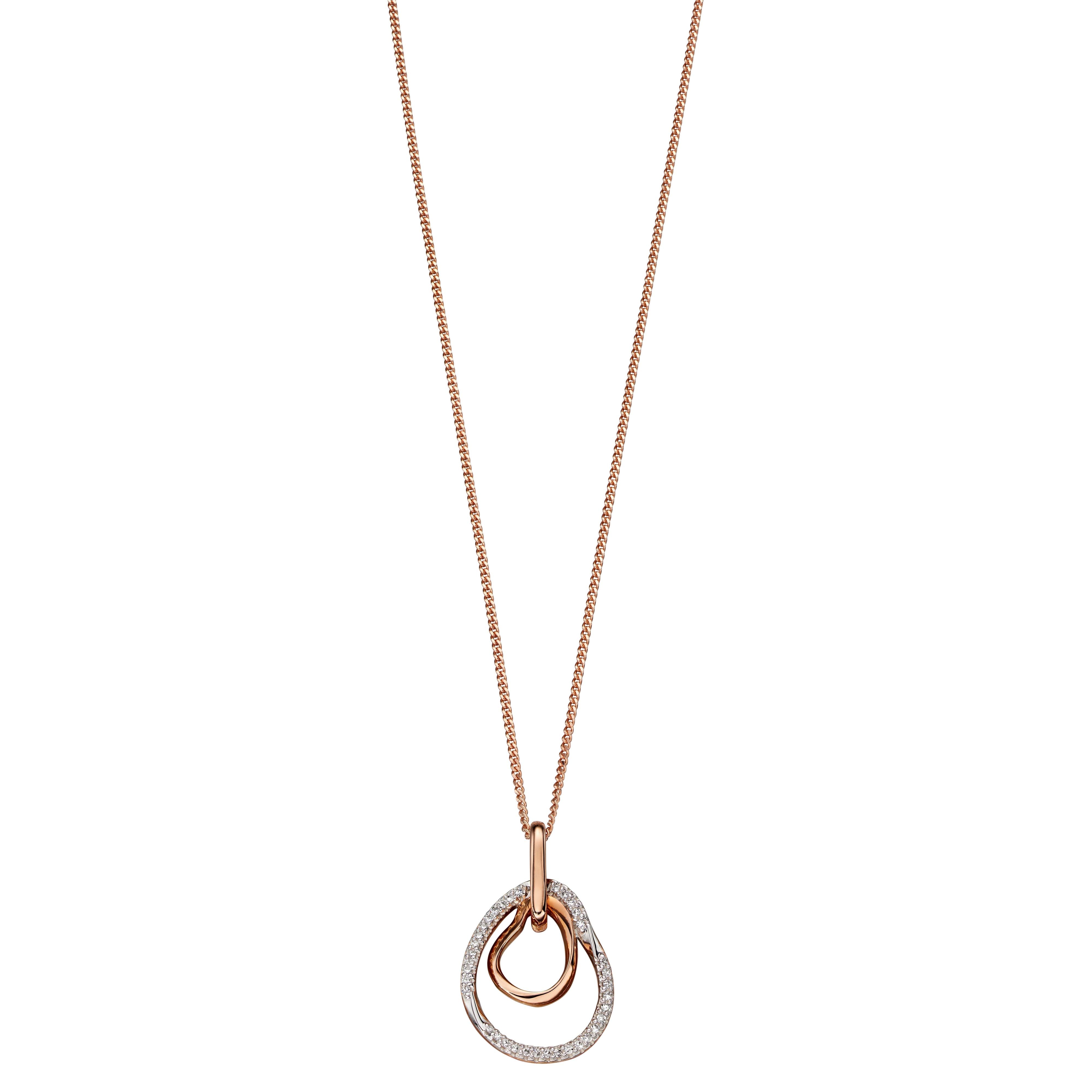 9ct Rose Gold Dia-Organic Shape-N.Ch